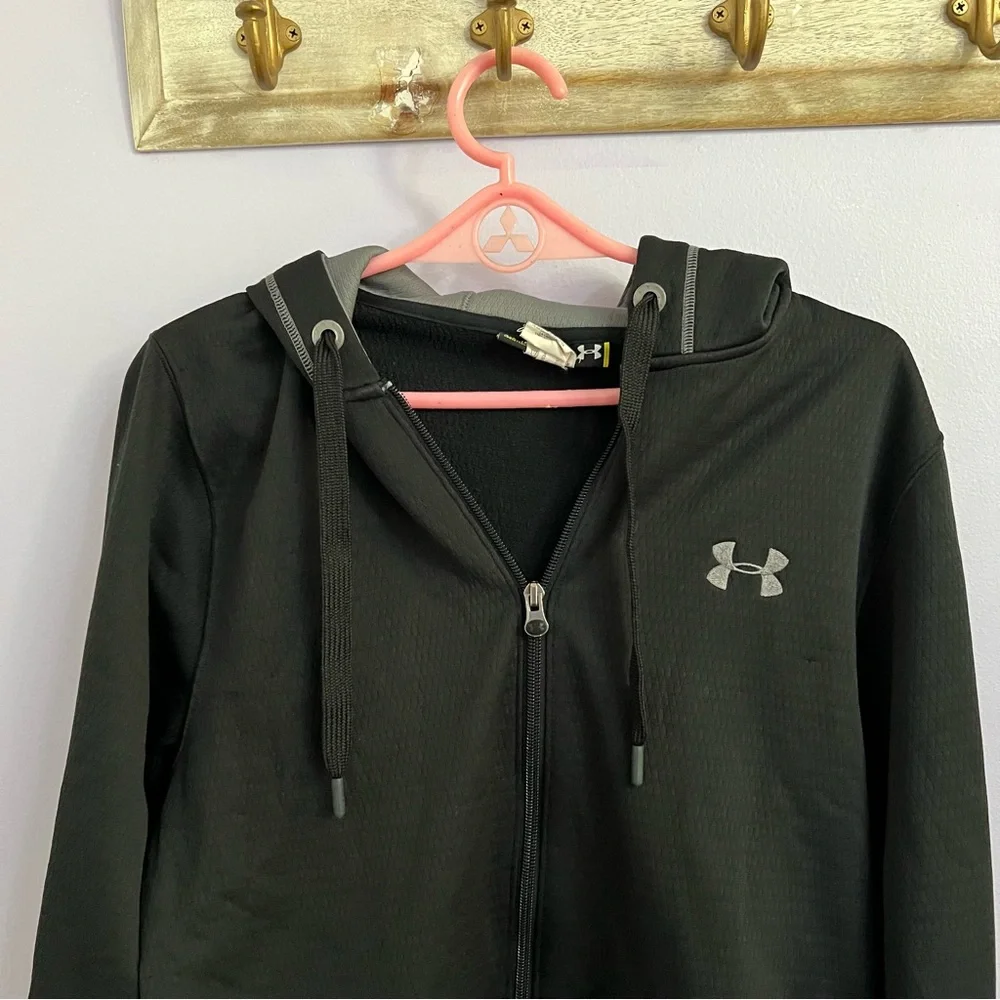 Under Armour Black Full-Zip Hoodie - Picture 3 of 6